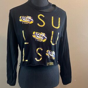 PINK Victoria's Secret Black Long Sleeve Top